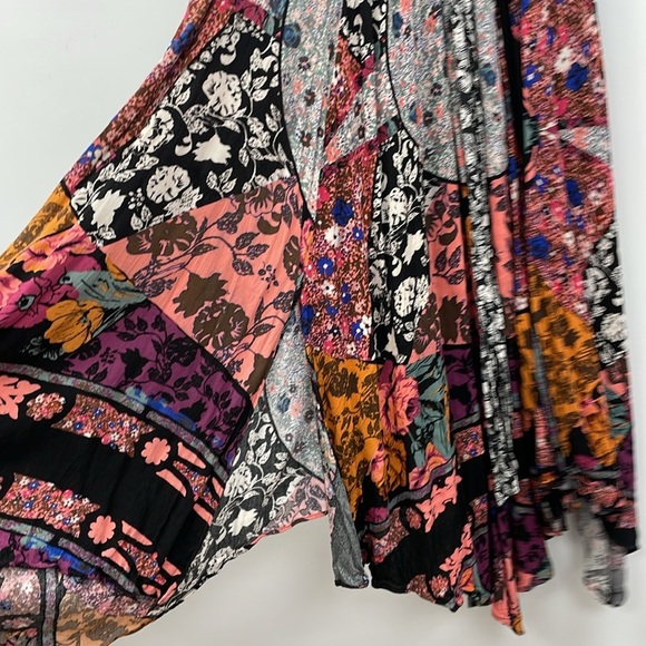 Free People California Love Floral Patchwork Bandeau Sleeveless Maxi Dress 2 - Picture 8 of 13